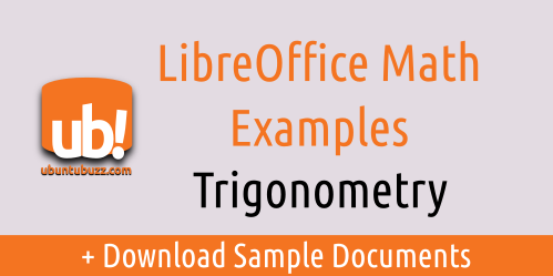 LibreOffice Math: Trigonometry Equation Examples
