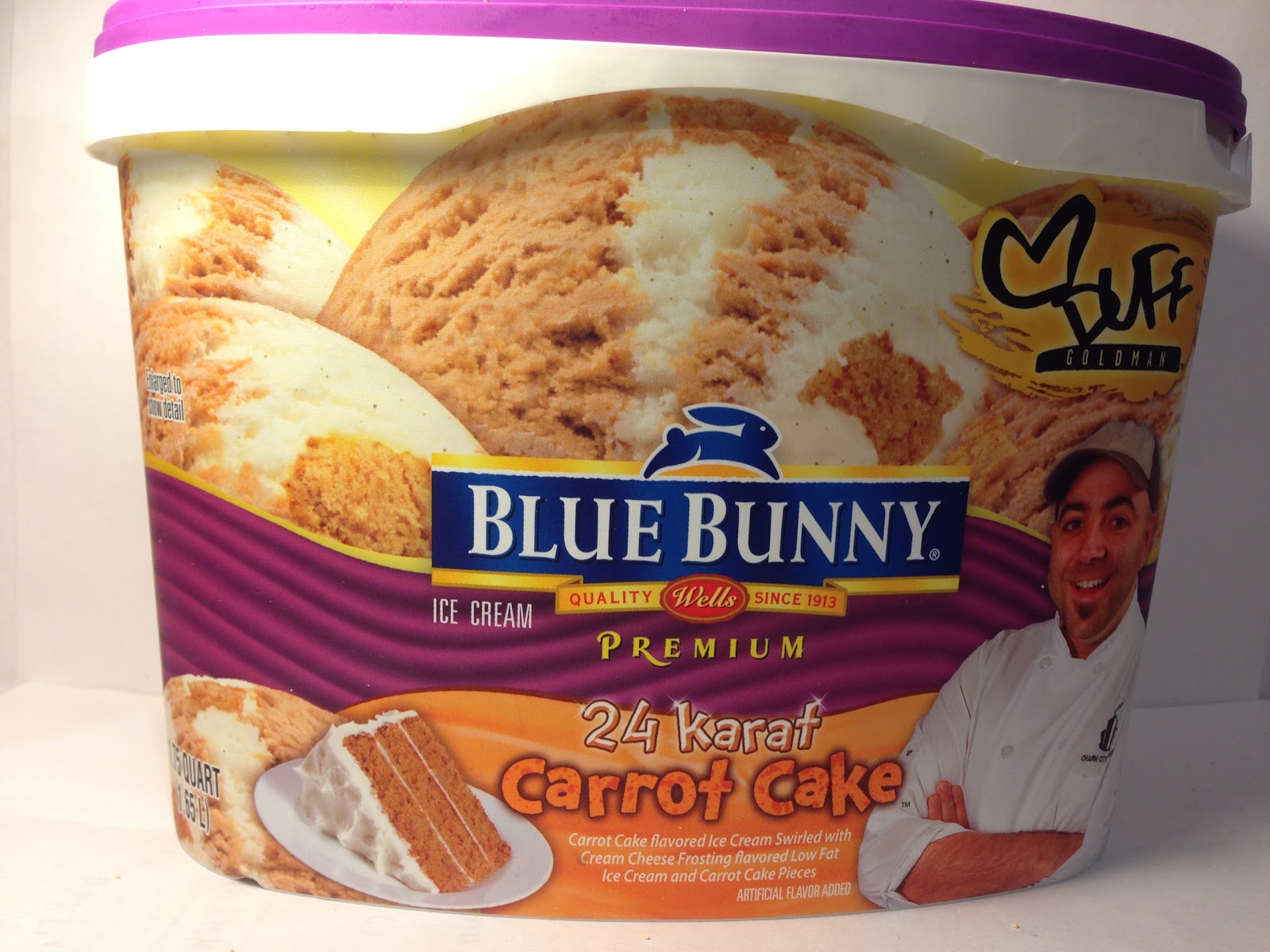 Crazy Food Dude Review Blue Bunny 24 karat Carrot Cake Ice Cream
