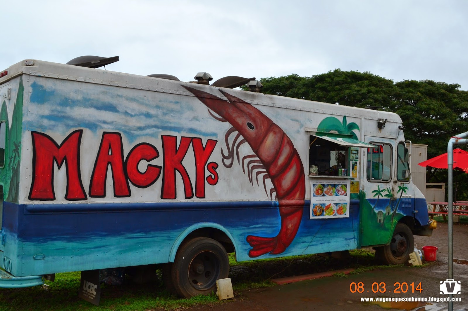 Comendo muito bem no Hawaii Food Trucks no North Shore Viagens que