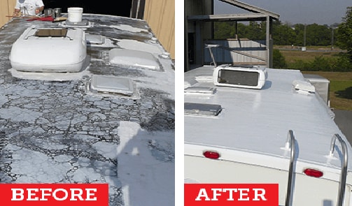 Rv Liquid Roof How To Repair Rv Ceiling Water Damage