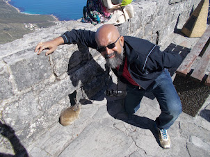 With the Dassie(Rock Hyrax) on Table Mountain.