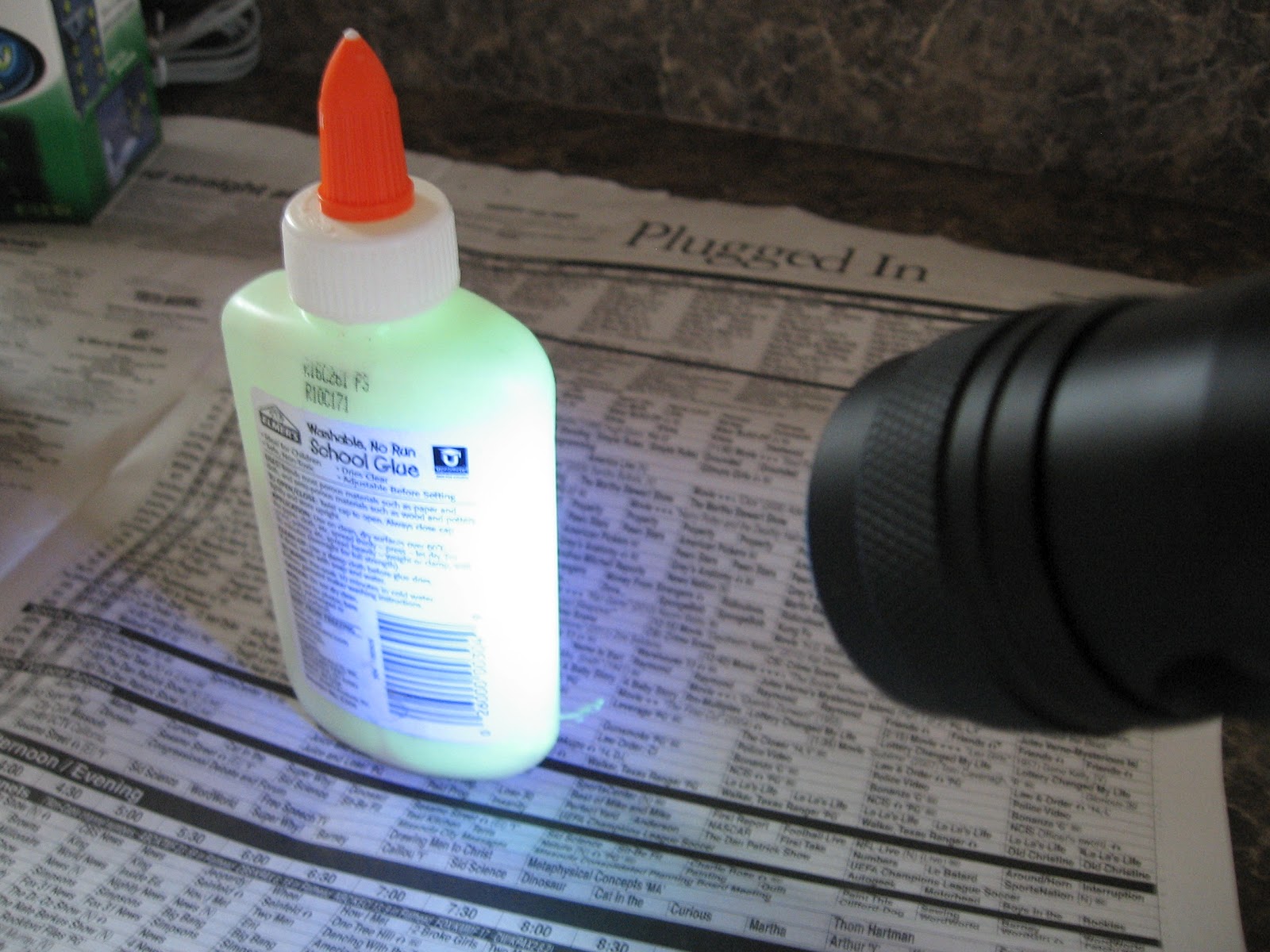 Almost Unschoolers Glow in the Dark Glue Paint