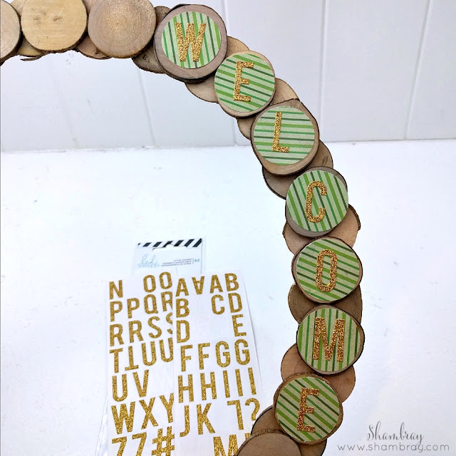 Wood Slice Crafts (St. Patrick's Day Wreath and Chalkboard Tutorial) 