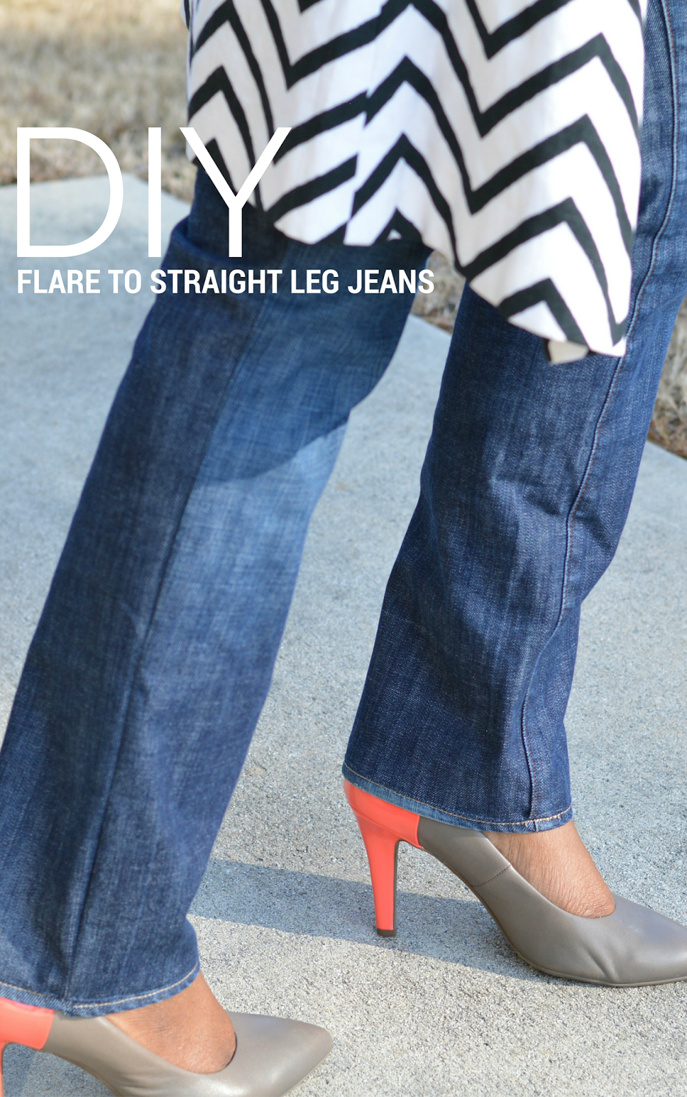 how to change pant leg on jeans