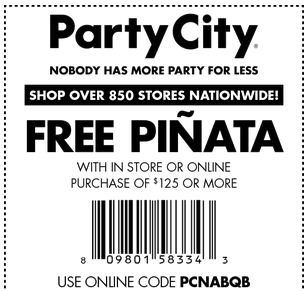 coupon for party city 2018