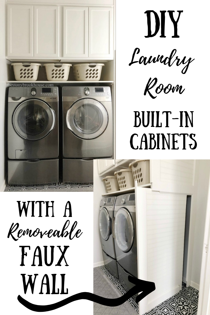 Laundry Room BuiltIns With Faux Wall The Stonybrook House