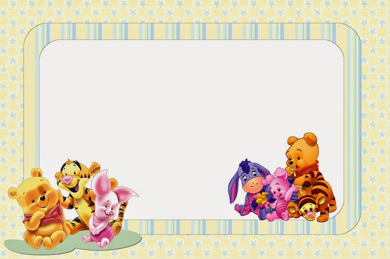 Winnie the Pooh Baby: Free Printable Invitations.
