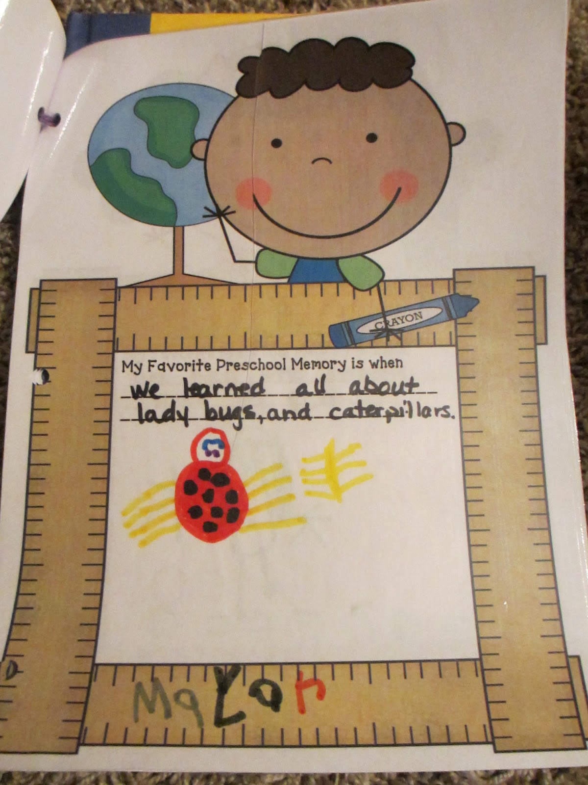 Teaching Munchkins: Preschool Memory Book