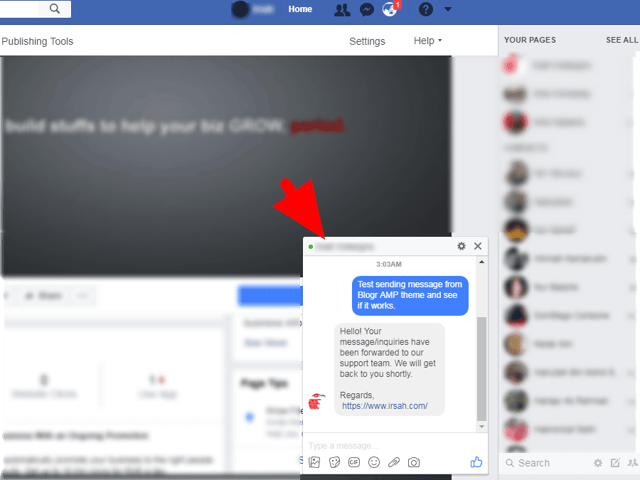 Facebook Messenger Live Chatbox for AMP HTML Blogger Themes. - Blogr ...