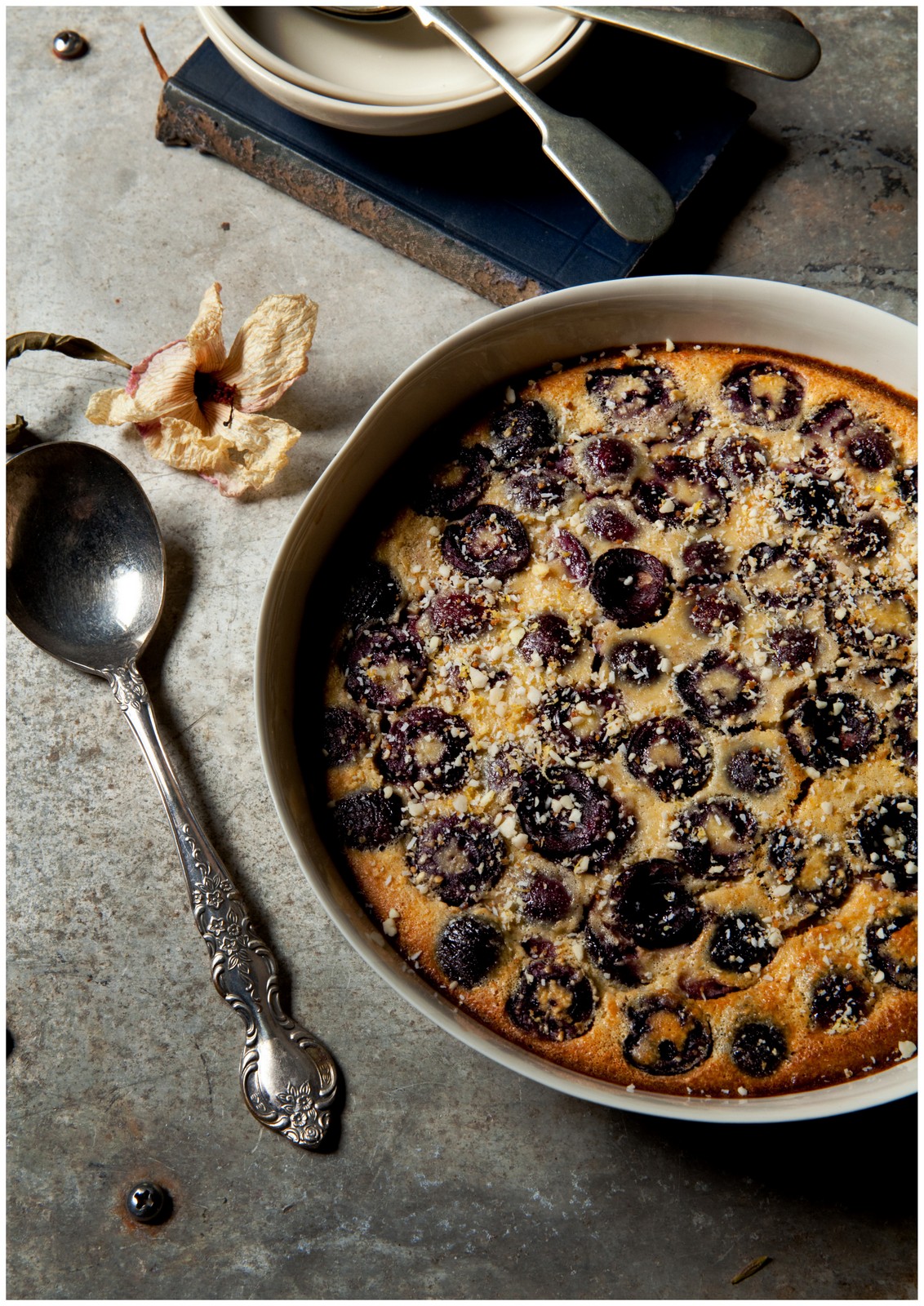 I Could Eat This For Breakfast! - Cherry Clafouti with a Lemon Almond Crumb