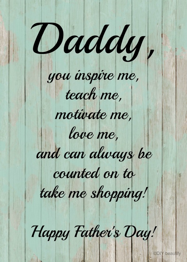 Five free printables for Father's Day; one is sure to be perfect for your dad! Get them at DIY beautify!