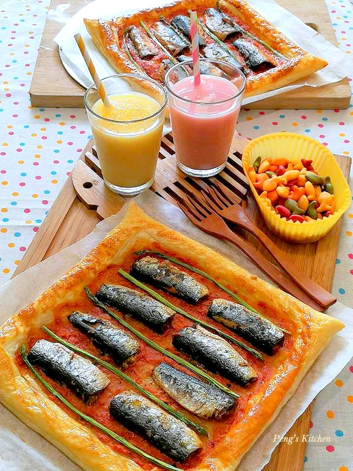 Peng's Kitchen Sardines Puff Pastry Tart