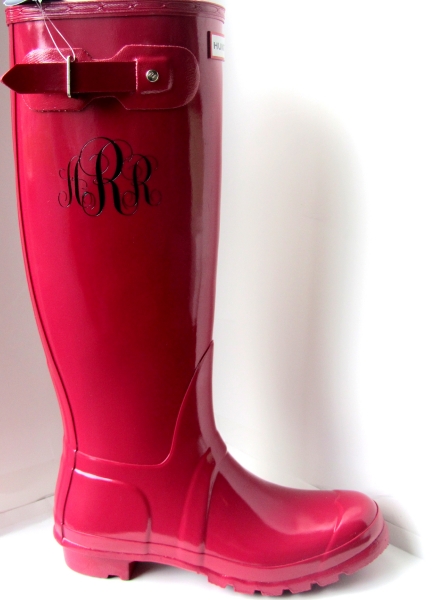 monogram hunter boots