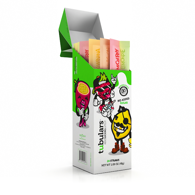 Tubulars Milk Flavoring Straws on Packaging of the World Creative