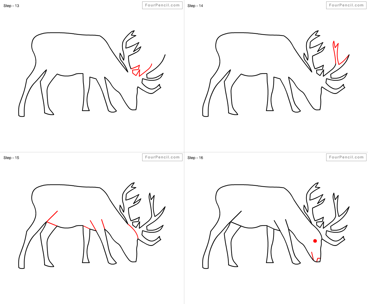 Fpencil: How to draw Deer for kids step by step