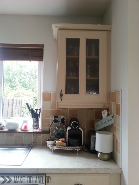 200 euro, one week, full kitchen makeover. Floor, backsplash, cabinets, counters, the works!