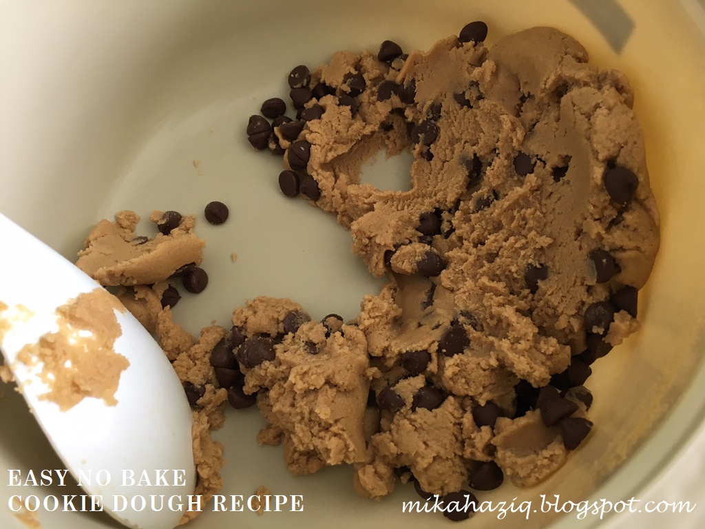 mikahaziq: Easy cooking with Kids - No Bake Cookie Dough