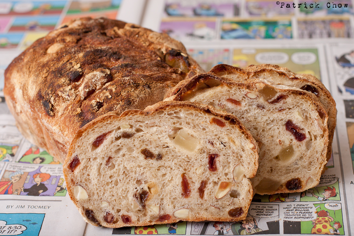 Cook With No Books Almond, cranberry and pineapple sourdough