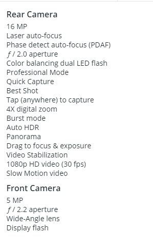 Moto G4 plus camera