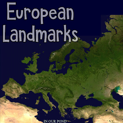 European Landmarks 3-Part Cards from In Our Pond #montessori #homeschooling #homeschool #printables #monstessorihomeschool #montessoriathome #montessorischool #safaritoob