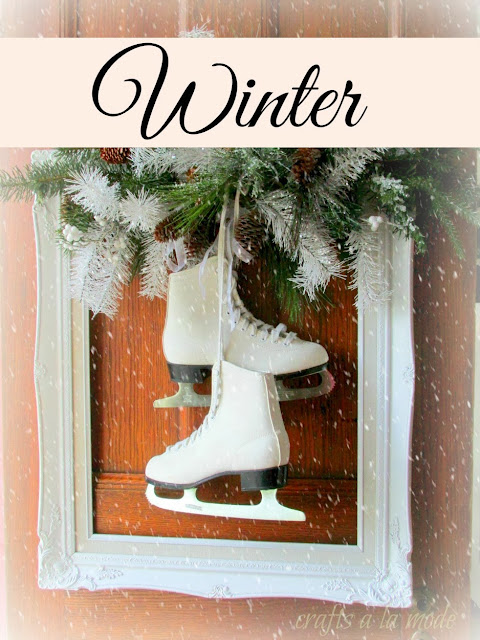 square wreath with white ice skates