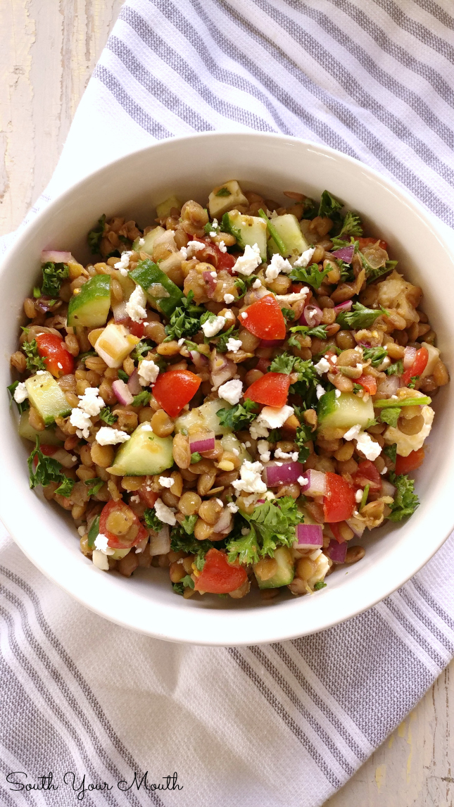 South Your Mouth Mediterranean Lentil Salad