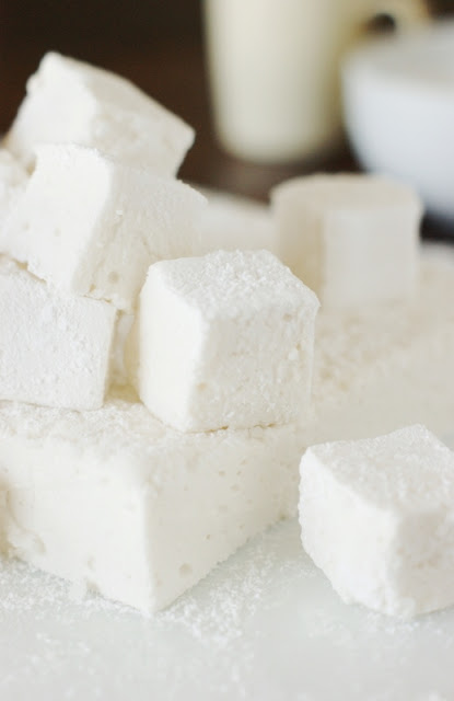 Homemade Marshmallows Image ~ their ultra-fluffiness is TOTALLY a treat worth the homemade time & effort!   www.thekitchenismyplayground.com