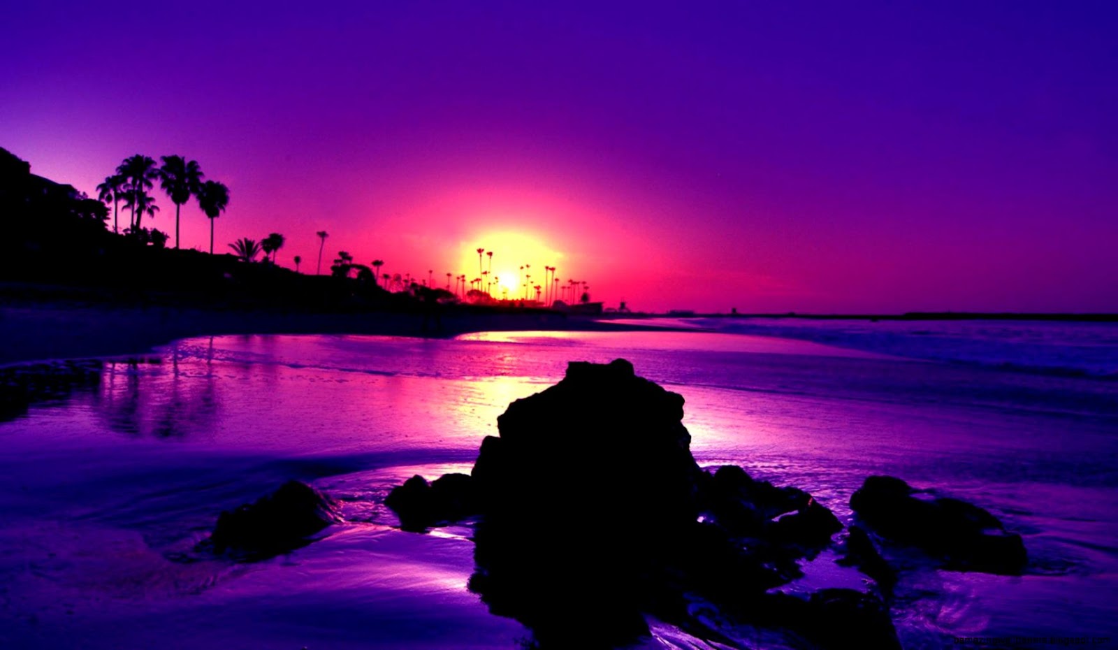Purple Beach Sunset