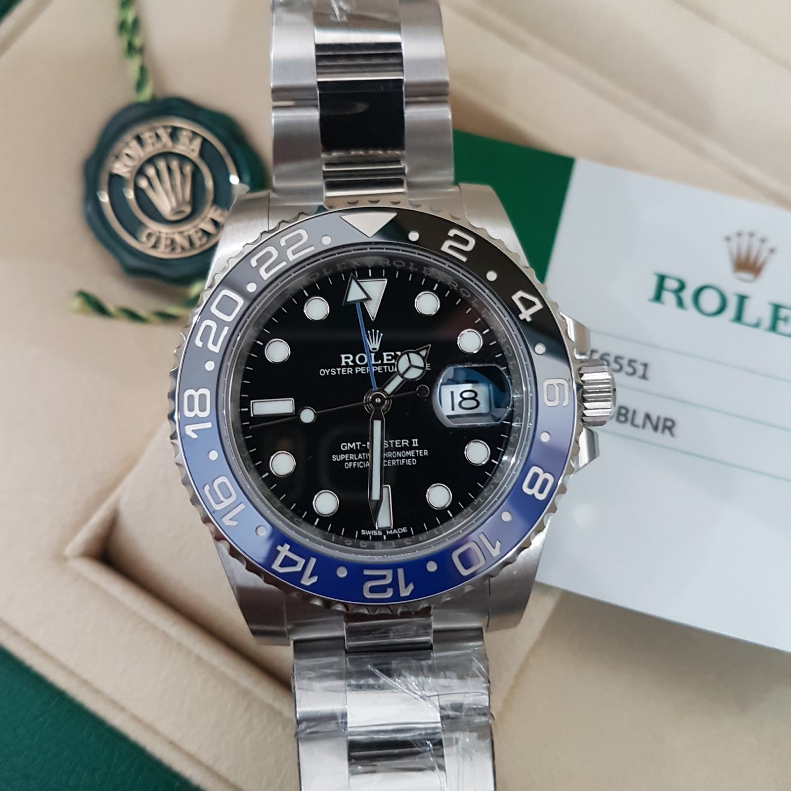 Jual Beli Tukar Tambah Service Jam Tangan Mewah Arloji Original Buy Sell Trade In Service Sold Rolex Gmt Master Ii Batman Blue Black Ceranic Bezel Ref 116710blnr Black Dail Automatic Stainless Steel Case 40mm Random