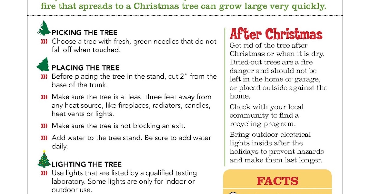 Village of Bellevue NFPA Christmas Tree Safety Tips