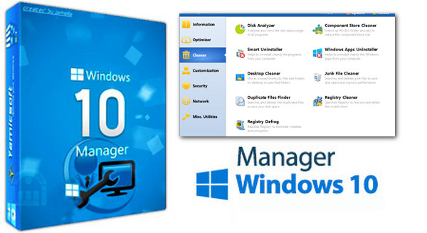 تحميل برنامج Windows 10 Manager لاصلاح و صيانة ويندوز 10 
