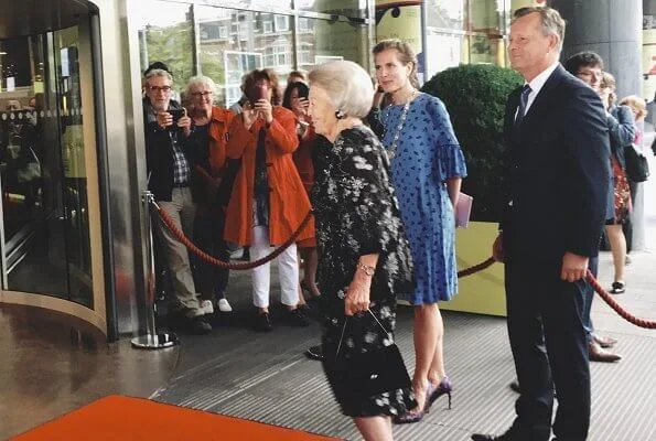 Dutch Princess Beatrix attended a concert of The European Union Youth Orchestra at Concert Building