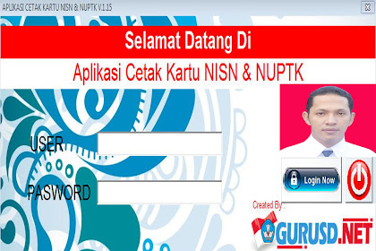Aplikasi Cetak Kartu Nuptk Dan Nisn Terbaru Rujukan Sekolah Kita