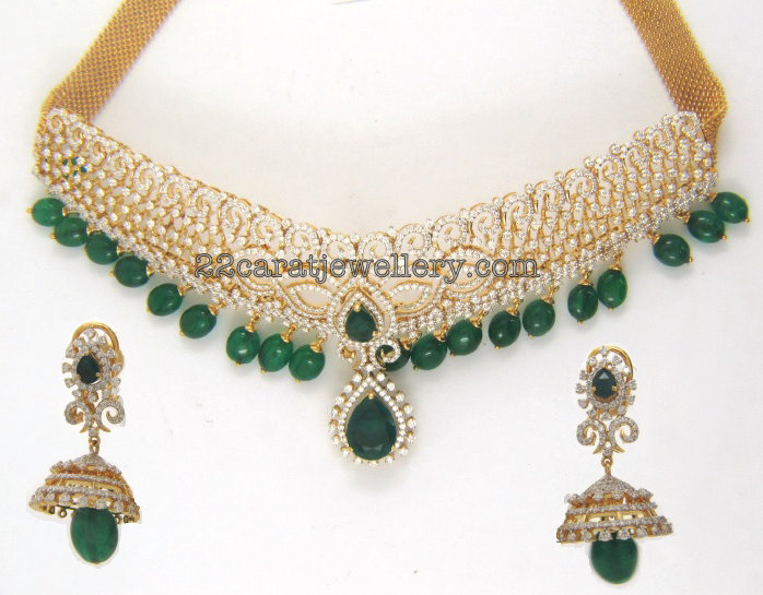 Emerald Diamond Sets by Kothari Jewellers Jewellery Designs