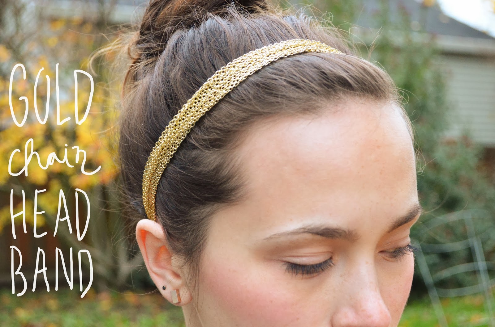 Paper Umbrella Blog Gold Chain Headband DIY