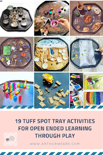 19 tuff spot tray activities for open ended learning through play