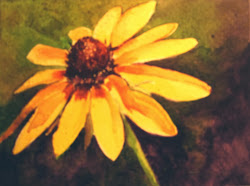 eyed susan watercolor flower susans painted class field greeting same version