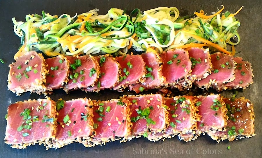 Tataki_de_atún_rojo_con_calabaguetis