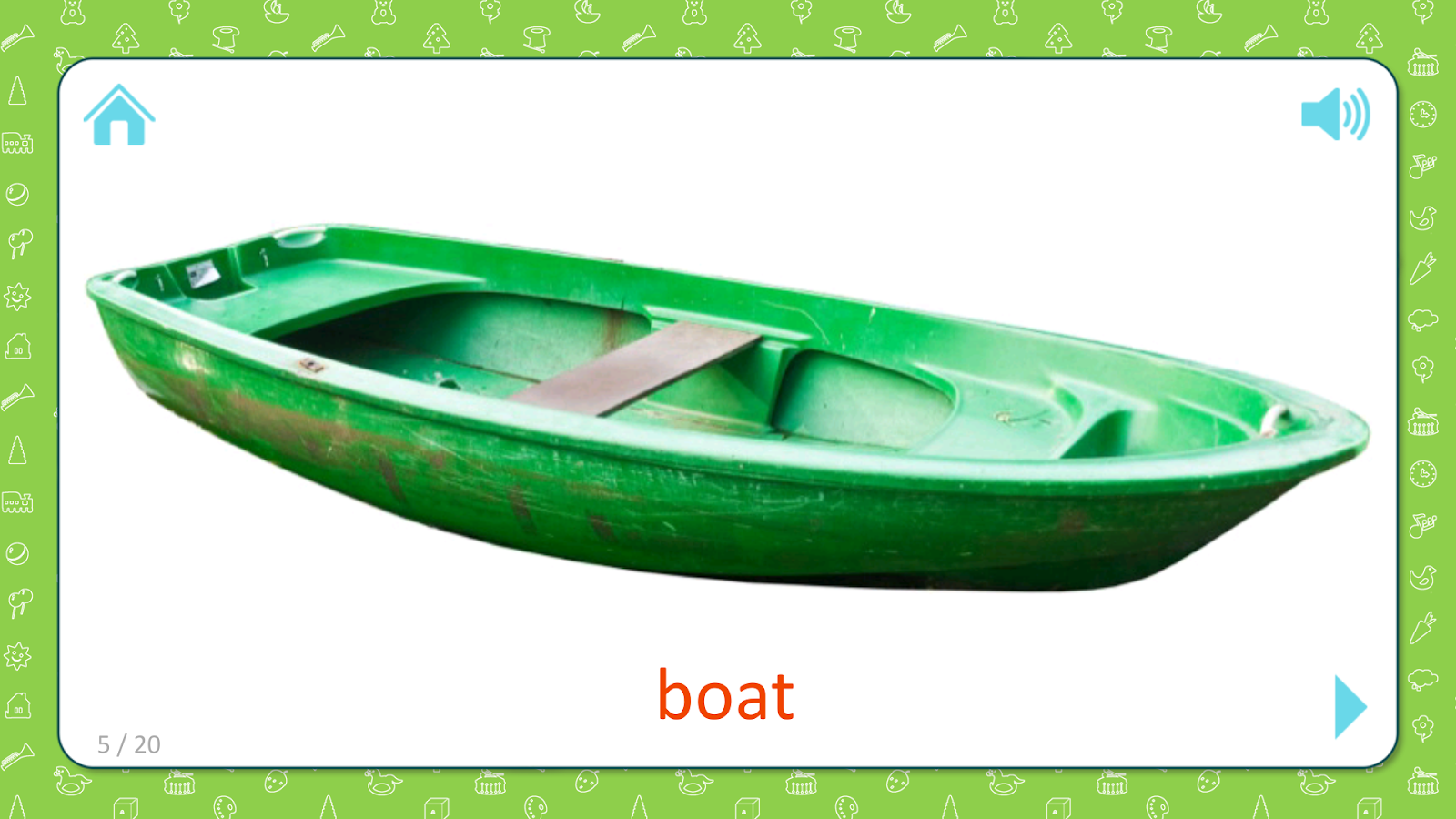 FlashCards For Kids Boat Transportation Flashcards for Kids