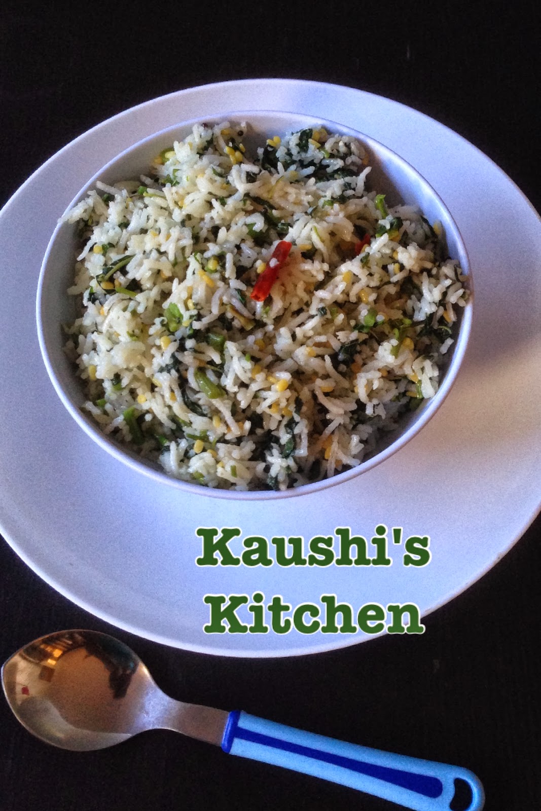 KEERAI SADHAM / SPINACH RICE - WITH MULAIKEERAI