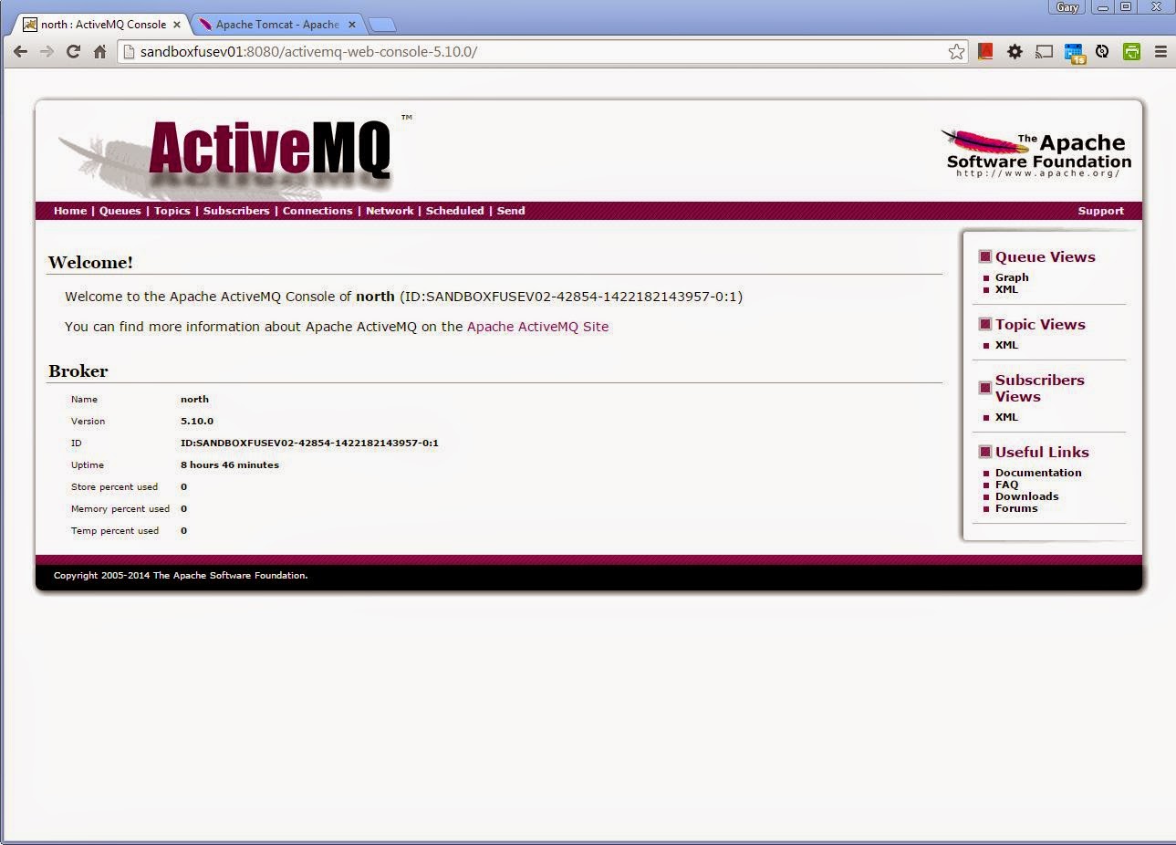 Gary Liu's Technical Knowledge Base Monitoring ActiveMQ Using Tomcat
