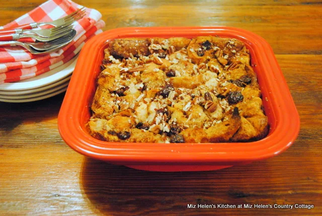 Pear & Cranberry Bread Pudding With Caramel Sauce at Miz Helen's Country Cottage