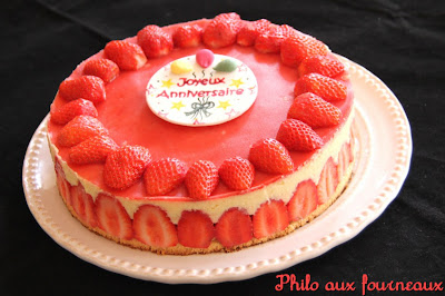 Fraisier pour le 2ème défi du Chef Damien recettes dessert Riz à lamande