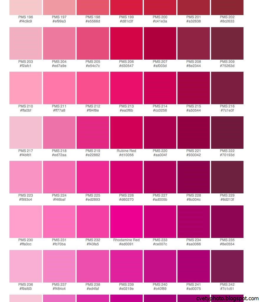 Розовый цвет состав
