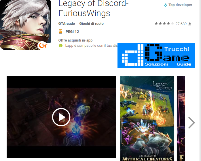 Trucchi Legacy of Discord-FuriousWings Mod Apk Android v1.1.0