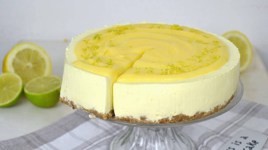 Tarta de yogur de limón ¡Sin horno!