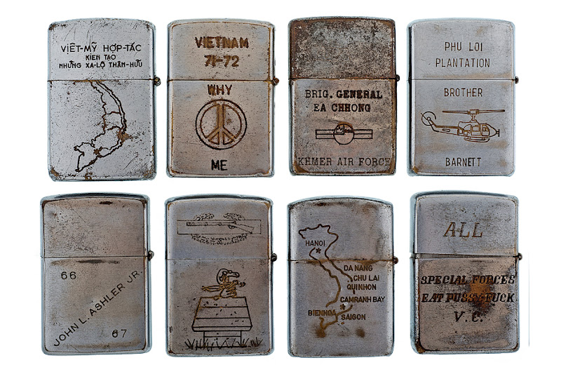 VIETNAM WAR ZIPPO LIGHTERS / via