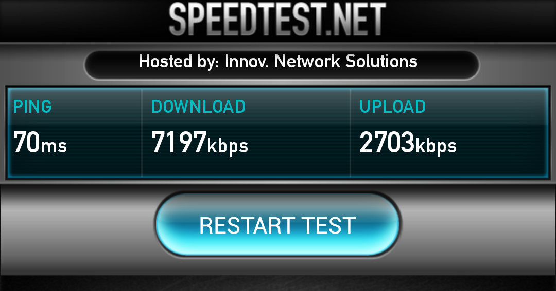 Reboot test. Speed test. ping -telecom интернет.
