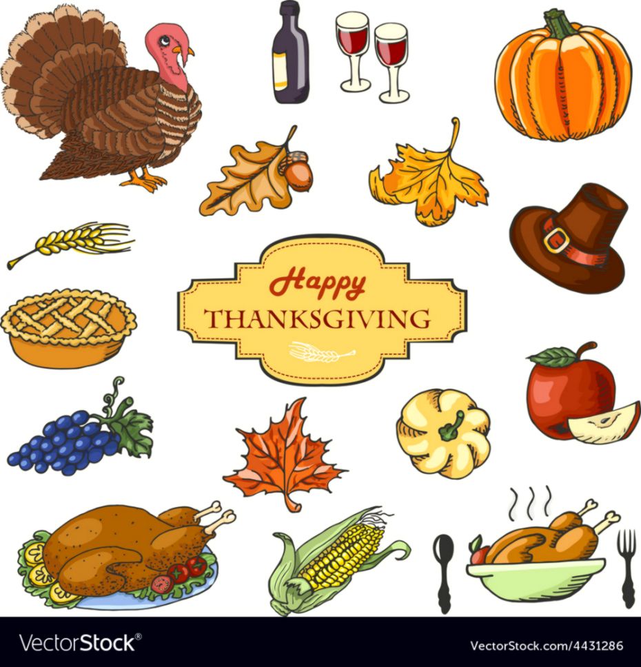 Thanksgiving Food Drawing