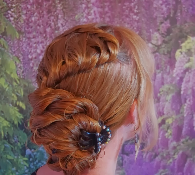 Braids & Hairstyles for Super Long Hair Rope Braid Updo with wet hair